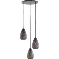 LED Pendant Lamp Trion Uno - 3-light Matte Anthracite Aluminum