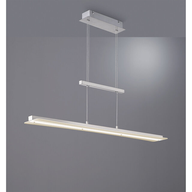 HLW LED 18W Dimbare LED Hanglamp Mat Nikkel - Aanpasbare Kleur & Hoogte