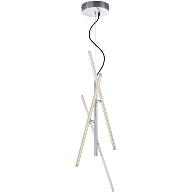 Moderne dimbare hanglamp in nikkel met warm wit licht en 22,5W vermogen