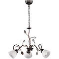 LED Hanglamp Trion Trada met 3 E14 fittingen - Antiek Roestkleur & Aluminium