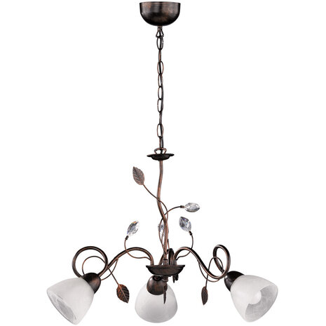 LED Hanglamp Trion Trada met 3 E14 fittingen - Antiek Roestkleur & Aluminium LED Hanglamp Trion Trada met 3 E14 fittingen - Antiek Roestkleur & Aluminium
