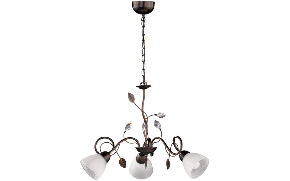 HLW LED LED Pendant Lamp Trion Trada with 3 E14 fittings - Antique Rust Color & Aluminum