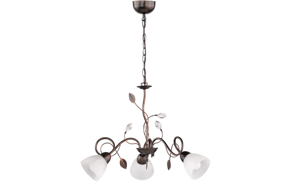 HLW LED LED Hanglamp Trion Trada met 3 E14 fittingen - Antiek Roestkleur & Aluminium