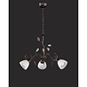 HLW LED LED Pendant Lamp Trion Trada with 3 E14 fittings - Antique Rust Color & Aluminum