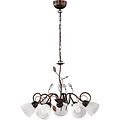 LED Pendant Lamp Trion Trada - Round 5-light Fixture in Antique Rust Color
