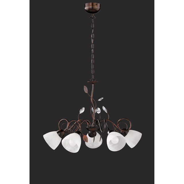 HLW LED LED Pendant Lamp Trion Trada - Round 5-light Fixture in Antique Rust Color