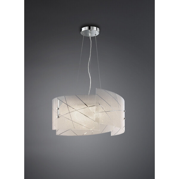 HLW LED LED Hanglamp met Glas - Mat Wit, 3-lichts LED Hanglamp met E27 Fitting HLW LED LED Hanglamp met Glas - Mat Wit, 3-lichts LED Hanglamp met E27 Fitting