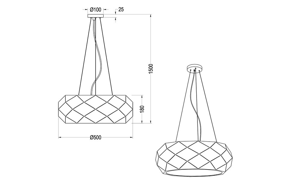 HLW LED LED Pendant Lamp Matte White - 3-light Round Aluminum with E27 Fitting