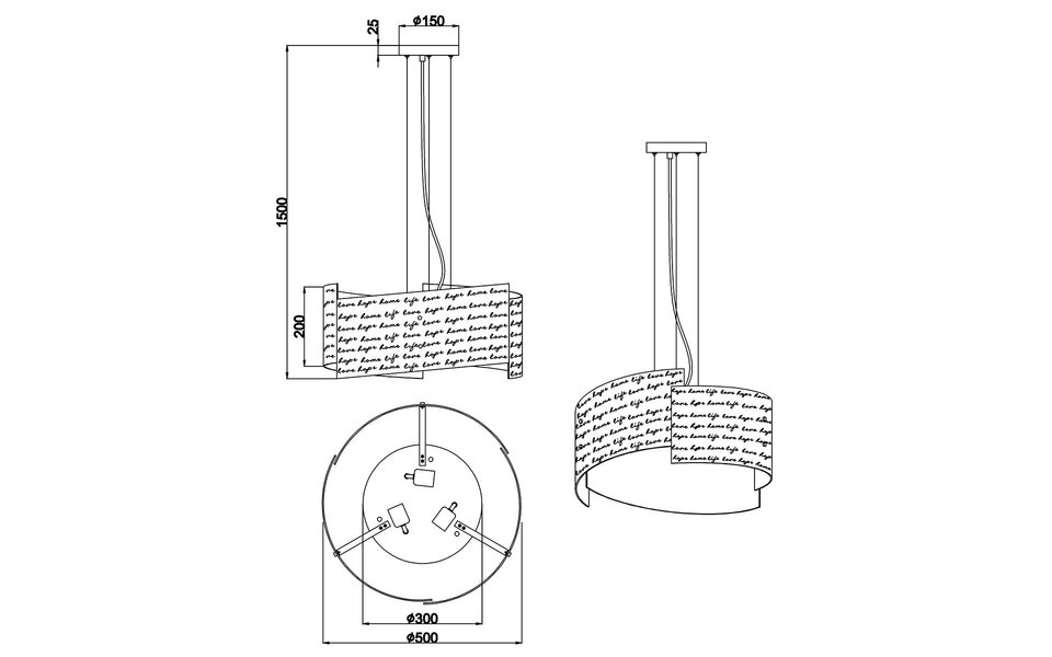 HLW LED LED Pendant Lamp Matte White - Trion Sonu 3-light with E27 fitting and aluminum HLW LED LED Pendant Lamp Matte White - Trion Sonu 3-light with E27 fitting and aluminum