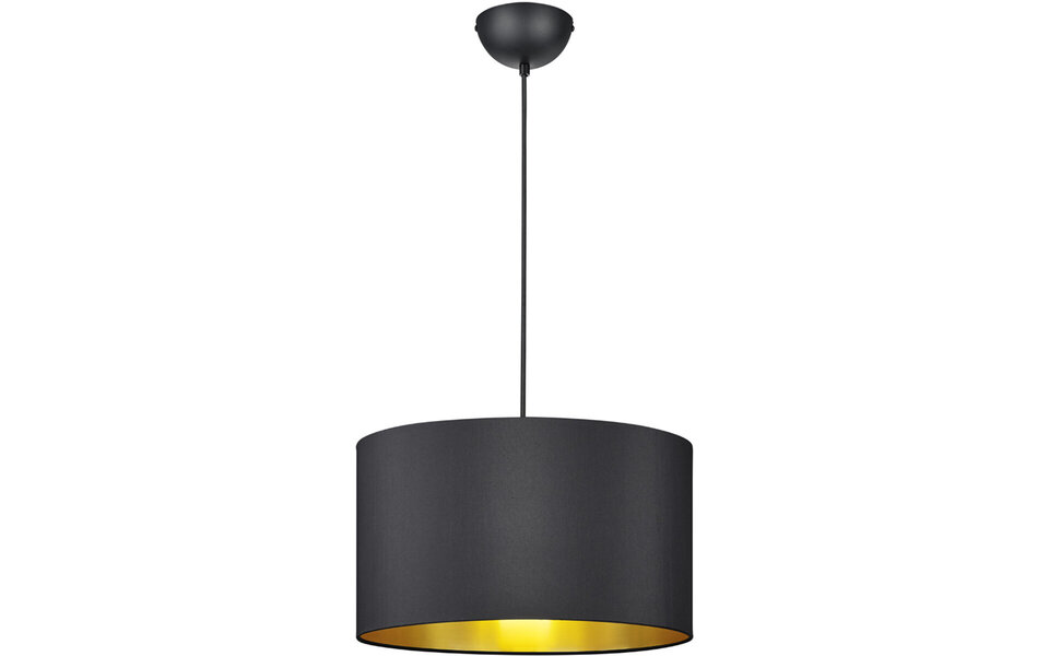 HLW LED LED Pendant Lamp Matte Black - Modern Black LED Pendant Lamp with E27 Fitting