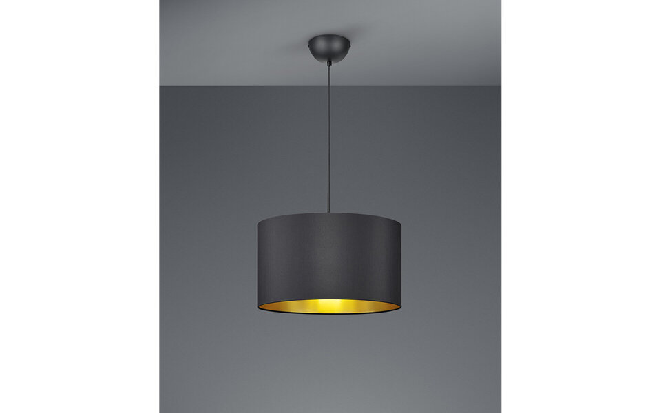 HLW LED LED Pendant Lamp Matte Black - Modern Black LED Pendant Lamp with E27 Fitting
