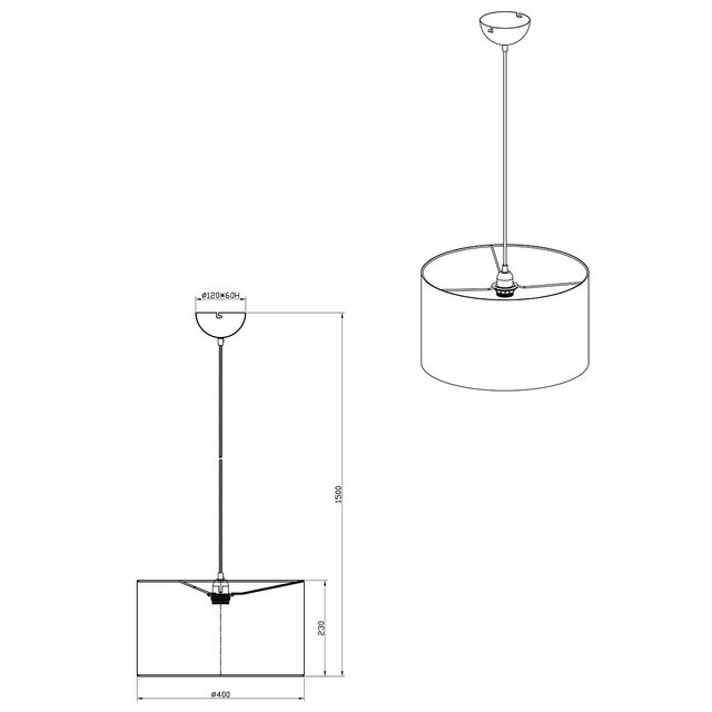 HLW LED LED Hanglamp Mat Zwart - Moderne Zwarte LED Hanglamp met E27 Fitting