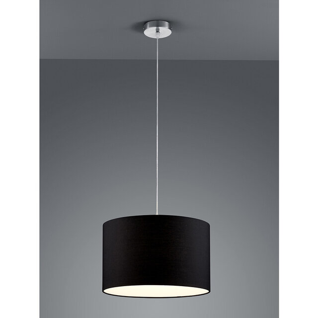 mat zwarte moderne LED hanglamp van aluminium met E27 fitting en 60W vermogen mat zwarte moderne LED hanglamp van aluminium met E27 fitting en 60W vermogen
