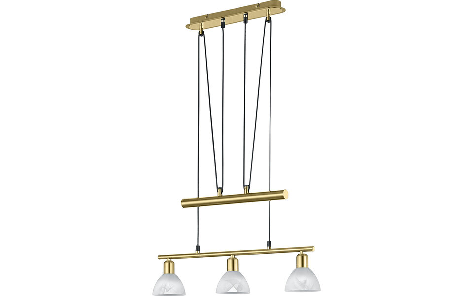 HLW LED Luxueuze Witte & Gouden LED Hanglamp - 3-lichts, Warm Wit 3000K, Aluminium