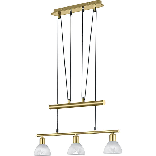 HLW LED Luxueuze Witte & Gouden LED Hanglamp - 3-lichts, Warm Wit 3000K, Aluminium HLW LED Luxueuze Witte & Gouden LED Hanglamp - 3-lichts, Warm Wit 3000K, Aluminium