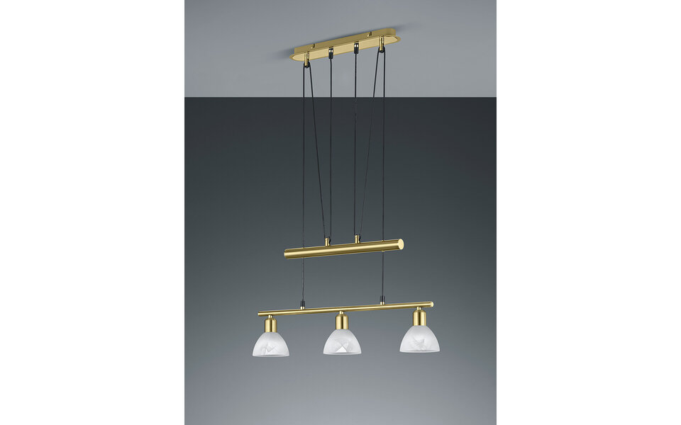 HLW LED Luxueuze Witte & Gouden LED Hanglamp - 3-lichts, Warm Wit 3000K, Aluminium