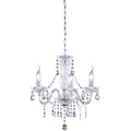 LED Chandelier Trion Lucy - 3-light, E14 fitting, clear aluminum design