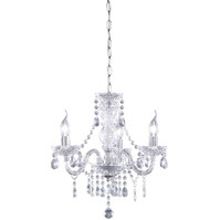 LED Chandelier Trion Lucy - 3-light E14 Clear Aluminum