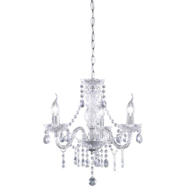 HLW LED LED Kroonluchter Trion Lucy - 3-lichts, E14 fitting, helder aluminium design HLW LED LED Kroonluchter Trion Lucy - 3-lichts, E14 fitting, helder aluminium design