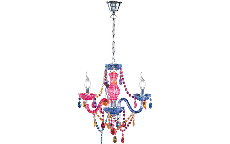 HLW LED LED lamp Chandelier Trion Lucy - Multicolor, 3-light, E14 fitting, aluminum