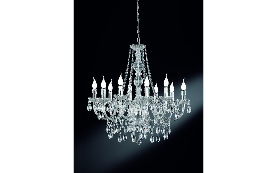 HLW LED Trion Lucy LED lamp chandelier - 10 lights, matte chrome, aluminum HLW LED Trion Lucy LED lamp chandelier - 10 lights, matte chrome, aluminum