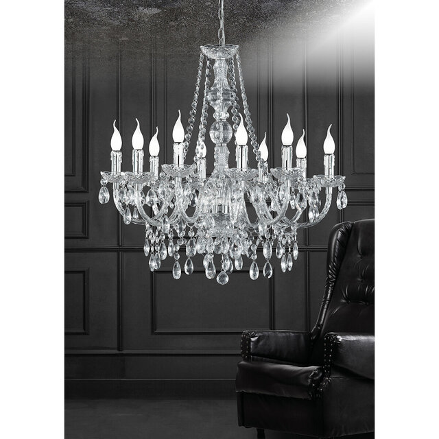 HLW LED Trion Lucy LED lamp chandelier - 10 lights, matte chrome, aluminum HLW LED Trion Lucy LED lamp chandelier - 10 lights, matte chrome, aluminum
