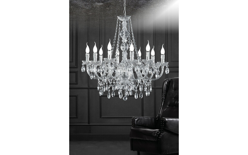 HLW LED Trion Lucy LED lamp chandelier - 10 lights, matte chrome, aluminum HLW LED Trion Lucy LED lamp chandelier - 10 lights, matte chrome, aluminum