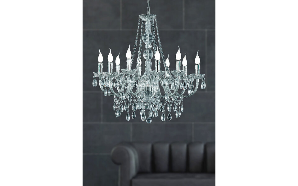 HLW LED Trion Lucy LED lamp chandelier - 10 lights, matte chrome, aluminum HLW LED Trion Lucy LED lamp chandelier - 10 lights, matte chrome, aluminum