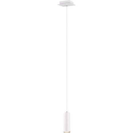 Witte LED Hanglamp Trion Mary - Mat Wit Aluminium, GU10 Fitting, 1-lichts Witte LED Hanglamp Trion Mary - Mat Wit Aluminium, GU10 Fitting, 1-lichts