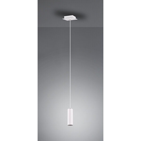HLW LED Witte LED Hanglamp Trion Mary - Mat Wit Aluminium, GU10 Fitting, 1-lichts HLW LED Witte LED Hanglamp Trion Mary - Mat Wit Aluminium, GU10 Fitting, 1-lichts