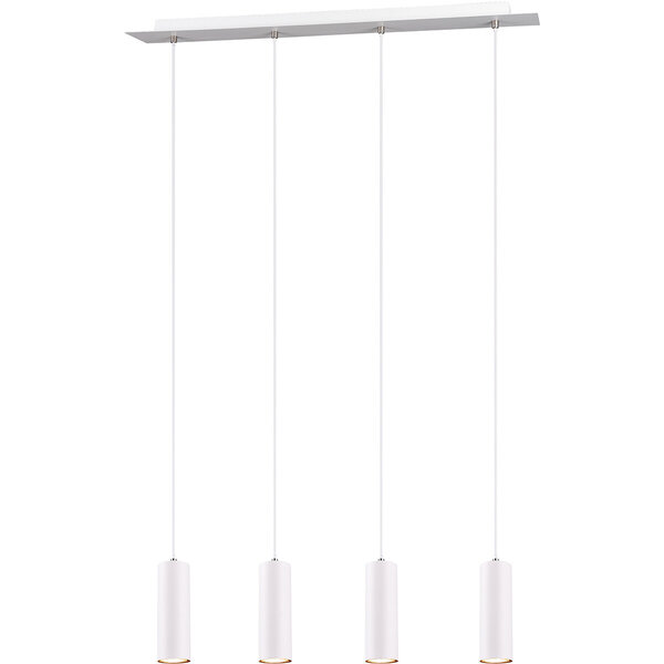 HLW LED LED Hanglamp Trion Mary - Witte LED Hanglamp met 4 GU10 lichtpunten, Mat Wit Aluminium