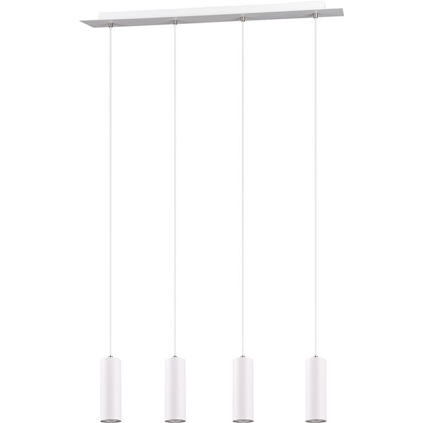 HLW LED LED Hanglamp Trion Mary - Witte LED Hanglamp met 4 GU10 lichtpunten, Mat Wit Aluminium