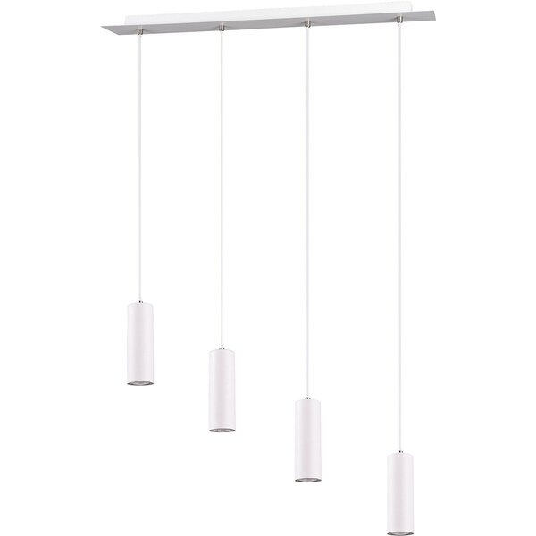 HLW LED LED Hanglamp Trion Mary - Witte LED Hanglamp met 4 GU10 lichtpunten, Mat Wit Aluminium