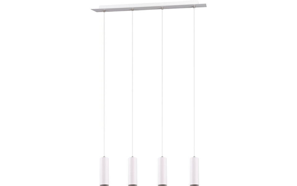 HLW LED LED Hanglamp Trion Mary - Witte LED Hanglamp met 4 GU10 lichtpunten, Mat Wit Aluminium
