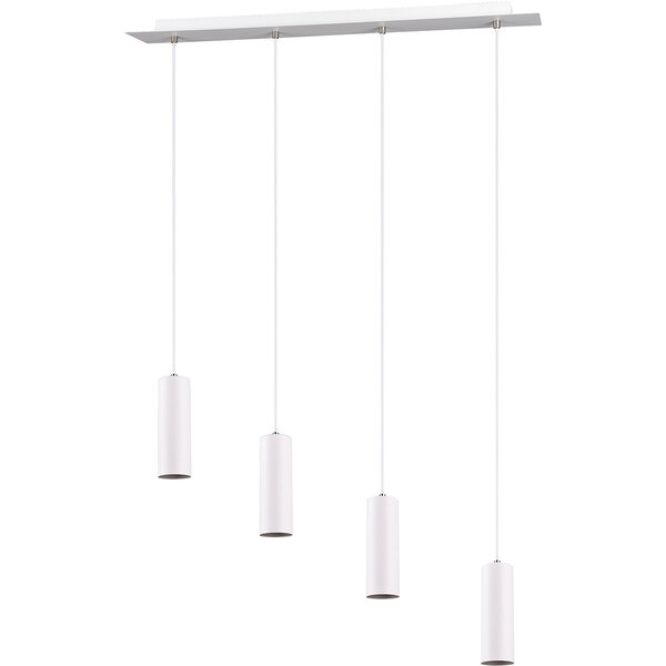HLW LED LED Hanglamp Trion Mary - Witte LED Hanglamp met 4 GU10 lichtpunten, Mat Wit Aluminium