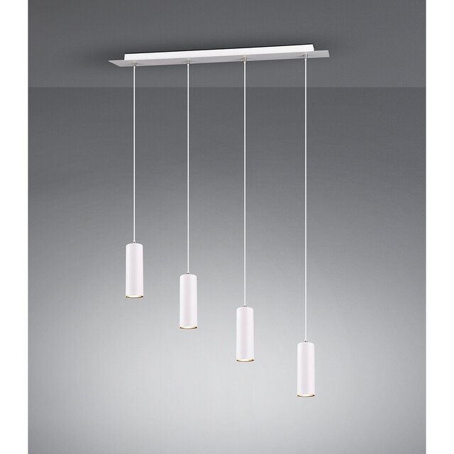 HLW LED LED Pendant Lamp Trion Mary - White LED Pendant Lamp with 4 GU10 light points, Matte White Aluminum HLW LED LED Pendant Lamp Trion Mary - White LED Pendant Lamp with 4 GU10 light points, Matte White Aluminum