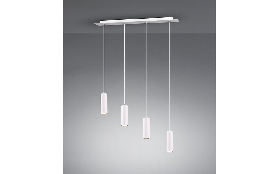 HLW LED LED Pendant Lamp Trion Mary - White LED Pendant Lamp with 4 GU10 light points, Matte White Aluminum HLW LED LED Pendant Lamp Trion Mary - White LED Pendant Lamp with 4 GU10 light points, Matte White Aluminum