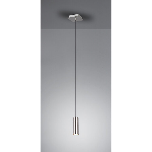 HLW LED LED Hanglamp Trion Mary - 1-lichts Vierkant Mat Nikkel met GU10 Fitting