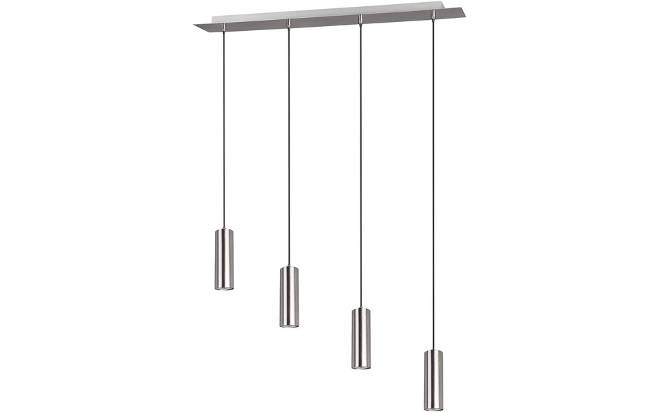 HLW LED LED Pendant Lamp Trion Mary - 4-light GU10 Fittings, Matte Nickel, Aluminum