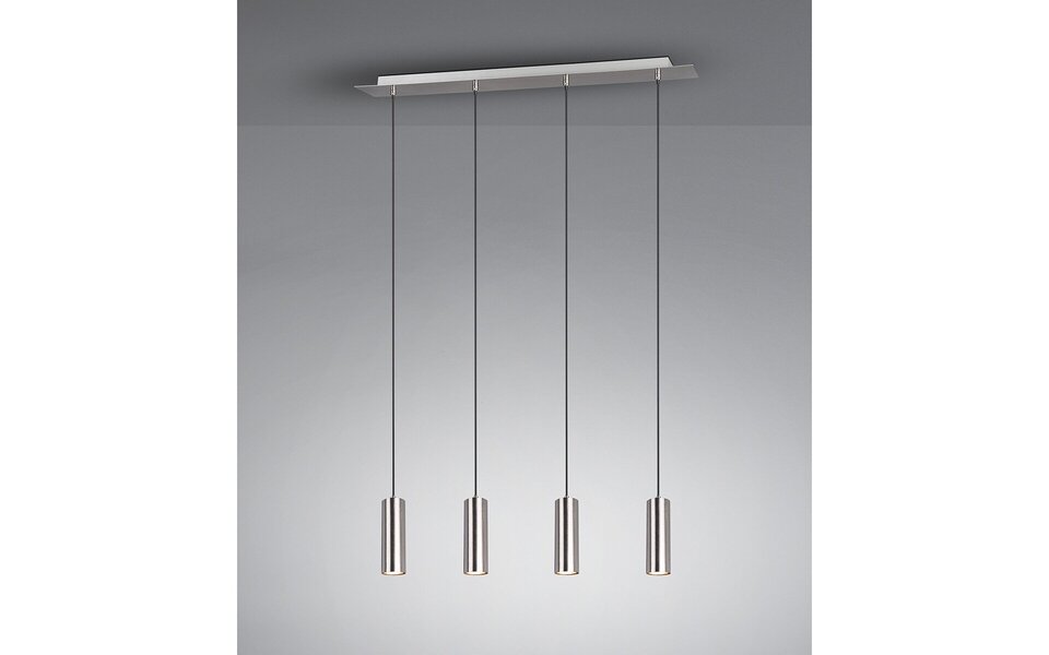 HLW LED LED Pendant Lamp Trion Mary - 4-light GU10 Fittings, Matte Nickel, Aluminum