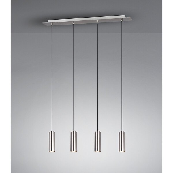 HLW LED LED Hanglamp Trion Mary - 4-lichts GU10 Fittingen, Mat Nikkel, Aluminium HLW LED LED Hanglamp Trion Mary - 4-lichts GU10 Fittingen, Mat Nikkel, Aluminium