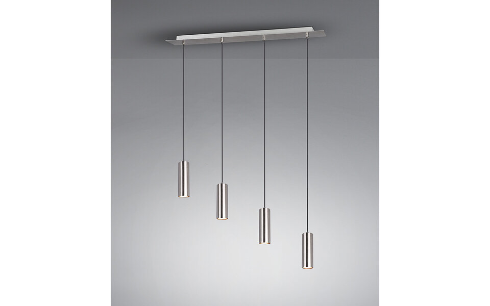 HLW LED LED Pendant Lamp Trion Mary - 4-light GU10 Fittings, Matte Nickel, Aluminum