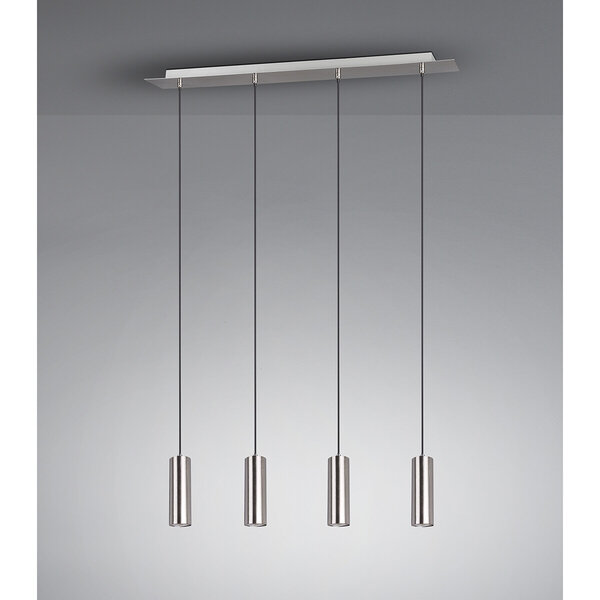HLW LED LED Hanglamp Trion Mary - 4-lichts GU10 Fittingen, Mat Nikkel, Aluminium HLW LED LED Hanglamp Trion Mary - 4-lichts GU10 Fittingen, Mat Nikkel, Aluminium