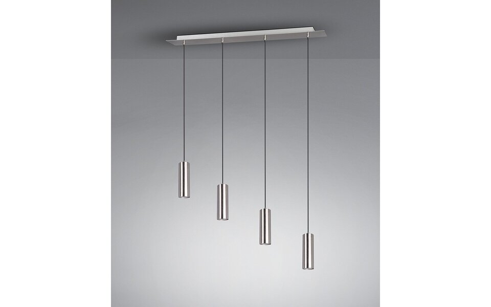 HLW LED LED Hanglamp Trion Mary - 4-lichts GU10 Fittingen, Mat Nikkel, Aluminium