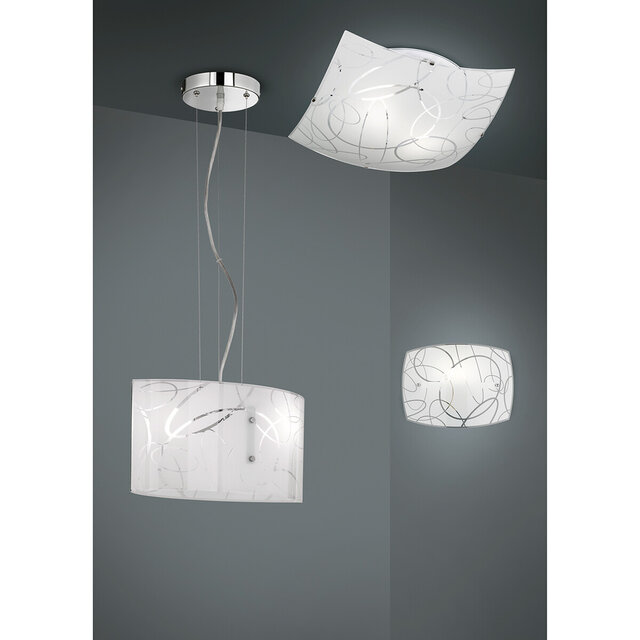 HLW LED LED Pendant Lamp Matte White - Sustainable White LED Pendant Lamp with Two E27 Light Points
