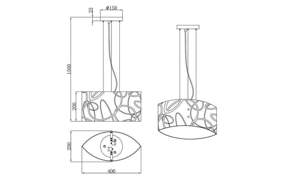 HLW LED LED Hanglamp Mat Wit - Duurzame Witte LED Hanglamp met Twee E27 Lichtpunten