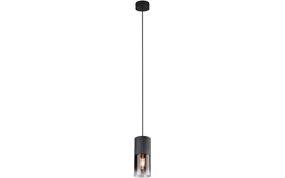 HLW LED LED Pendant Lamp Trion Borin - Matte Black Aluminum LED Lamp with E27 Fitting