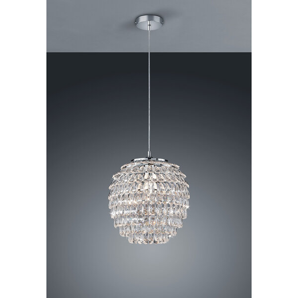 HLW LED LED Hanglamp Trion Pety - Elegante Mat Chroom Aluminium E27 Fitting HLW LED LED Hanglamp Trion Pety - Elegante Mat Chroom Aluminium E27 Fitting