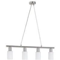 LED Hanglamp Mat Nikkel met 4 E14 Fittingen - Trion Smast