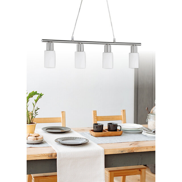 HLW LED Trion Smast LED Pendant Lamp - Matte Nickel, Aluminum & 4x E14 Fitting HLW LED Trion Smast LED Pendant Lamp - Matte Nickel, Aluminum & 4x E14 Fitting